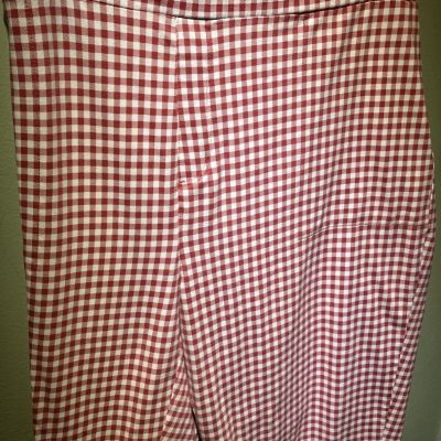 Susan Graver Regular Weekend Premium Stretch Leggings Size 2XT Red White Check