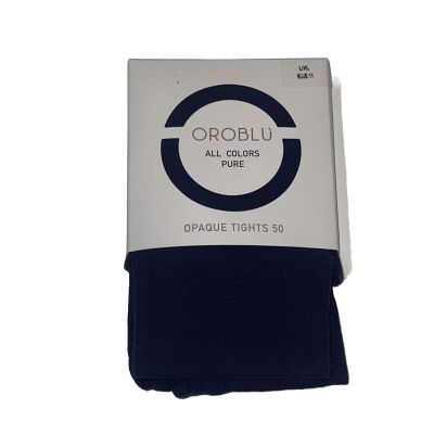 OROBLU ALL COLORS PURE Opaque Tights 50 Denier Size L / XL Blue 11