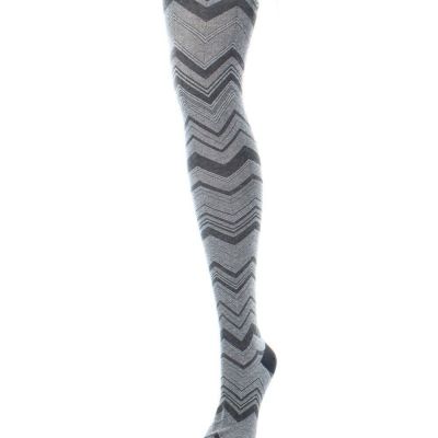 Chevron Stripe Cotton Blend Sweater Tights