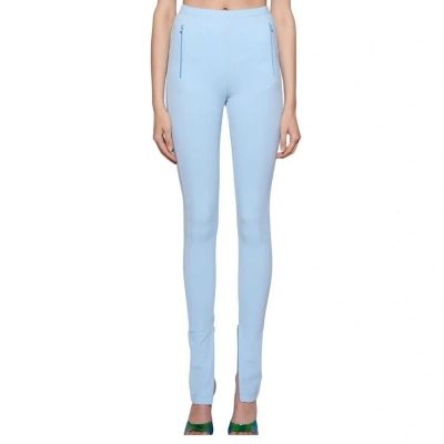 WARDROBE.NYC Women’s Side Zip Leggings Pants Slim Light Blue Size XS