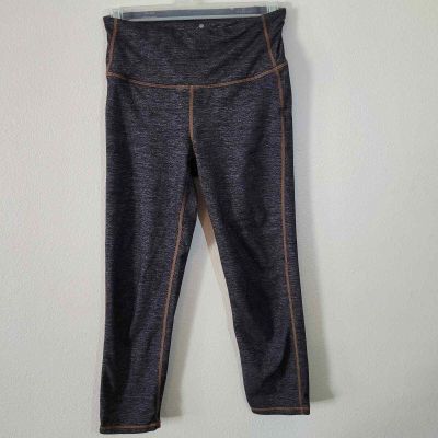 Athleta Womens XS Chaturanga Quest Leggings Capri High Waisted Gray Bronze Crop