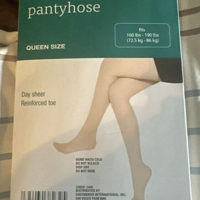 Juncture Pantyhose Day Sheer Reinforced Toe Beige Size Queen Message With Any ?