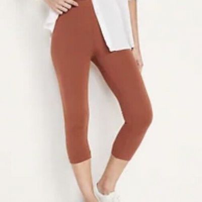 Old Navy Women’s Size 2X ~ High-Waisted Rib-Knit Cropped Leggings .. Copper Moon