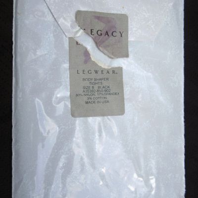 LEGACY LEGWEAR BODY SHAPER TIGHTS Size B BLACK A35392-850-902 Made in USA