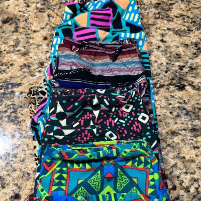 LuLaRoe Leggings One Size Fits All Yoga Pants Multi Color Ladies Girls - Lot 5