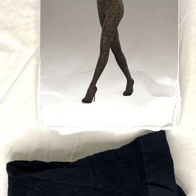Wolford Floral Jacquard Tights 40 Den Black Style 14982 Size XS