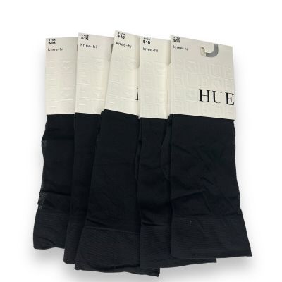 Women’s Hue Pindot Black Knee Hi One Size Fits Most 5 Pair U14944