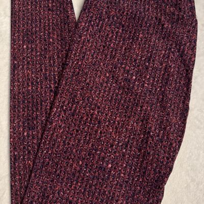 Lularoe Leggings Tall & Curvy Pink, Purple with Burgundy Color Pattern