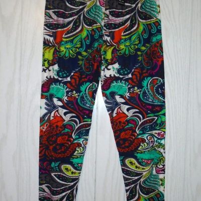 VIV Collection Plus Size Fashion Leggings Elastic Waist Chromatic Splash Print