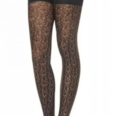 SPANX TAKES OFF PATTERNED SHAPING TIGHTS  Size C  FILIGREE BLACK NEW