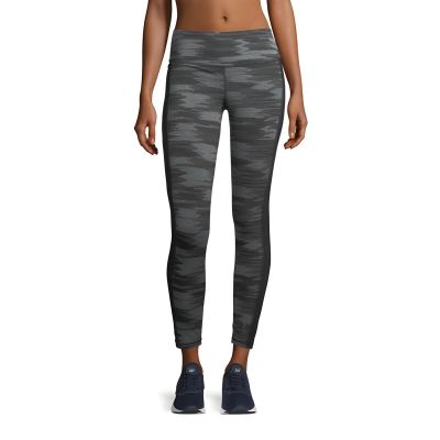 Brooks Greenlight Performance Full Length Leggings Gray Black Womens L