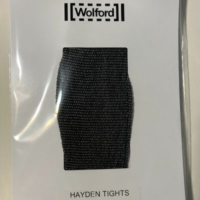 Wolford Hayden Tights Pantyhose Color: Black/Ash Size: Medium (Brand New)