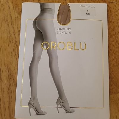 OROBLU Divine 10 Nanofibre Tights, Nude Size M