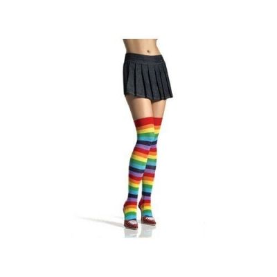 Leg Avenue 6606 Women's Rainbow Thigh High Lycra Acrylic Leg Stockings