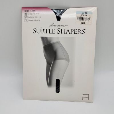 JCPenney PANTYHOSE Subtle Shapers SUPER SHAPER Off Black GIRDLE TOP LONG Tall