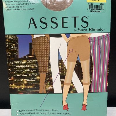 ASSETS by Sara Blakely Spanx Fabulous Footless Body Shaping Pantyhose Sz 2 Nude