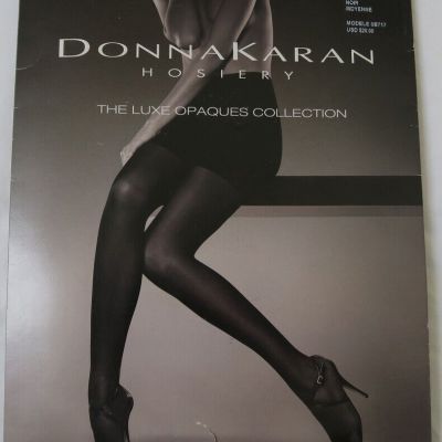 Donna Karan Sueded Jersey High Waist Pantyhose Tights - Black