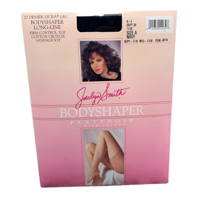 Jaclyn Smith Pantyhose Body Shaper Size A Navy Long-line Control Top 20 Denier