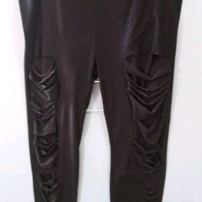 Size 3X Derek Heart Plus Black Distressed Leggings