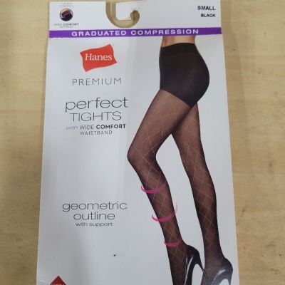 Hanes Premium Perfect Tights Size Small Black