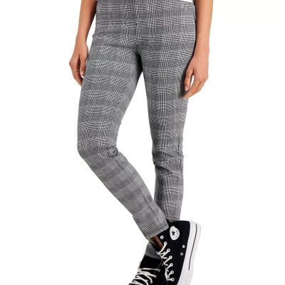 Style & Co Women's Size L Trendy Plaid Leggings in Black/ Multi NWT