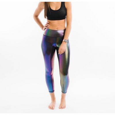 Zyia Mirage Metallic Plus Light N' Tight 7/8 Legging NWT Size 8-10