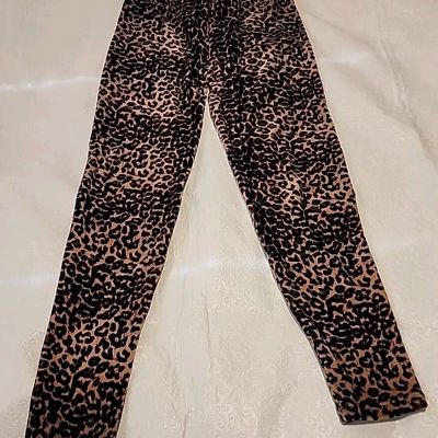 Always Fleece Leopard Print Leggings One Size