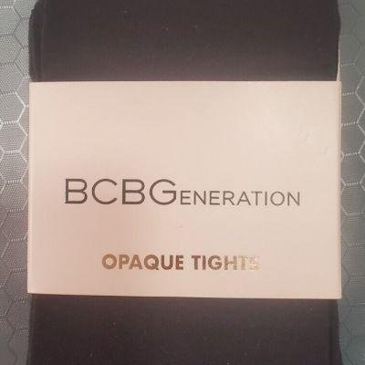 *NEW w tag 2 Pairs OPAQUE TIGHTS BCBGeneration BLACK and DARK GRAY -  Size M/L