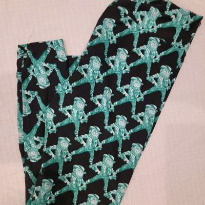 LuLaRoe T/C Tall & Curvy Leggings St. Patrick's Green Leprechauns