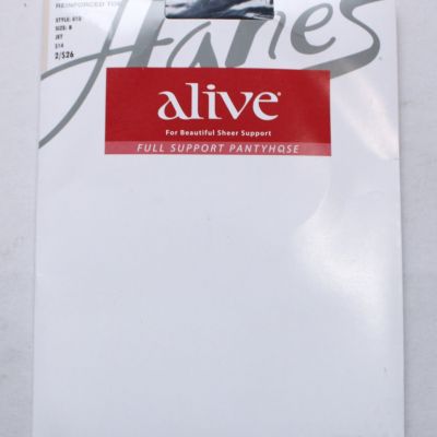 Hanes Alive Women's Full Support Pantyhose with Control Top DH3 Jet B NWT