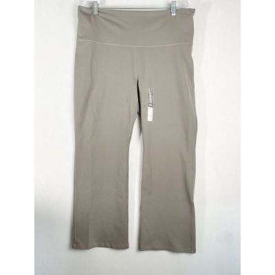 CALIA Essentials Size 1X Dark Grey High-Rise Crop Flare Wicking Odor Control UPF