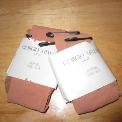 Giorgio Armani Calze Microfiber Opaque Tights Womens Size Medium Set of 2