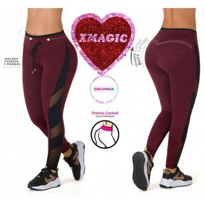 COLOMBIAN LEGGINGS, Butt Lifter Waistband Control Sport Style Leggings #2L707