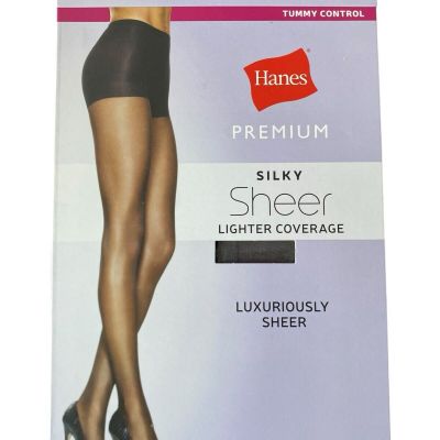 Hanes Premium Silky Sheer Pantyhose Size Small Off Black Denier