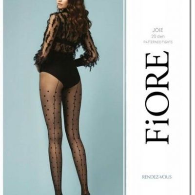 Fiore Black Polka Dot Tights Size Medium