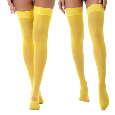 US Womens Sheer Thigh-High Stockings Stockings Over Knee Hosiery Pantyhose Socks