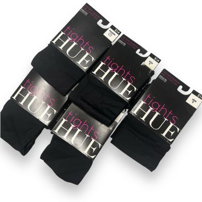 Hue Black Tights Ultimate Opaque Size 1 New Women’s 5 Pair