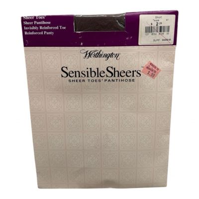 Worthington Sensible Sheers Pantyhose Short Taupe 41 Sheer Toes