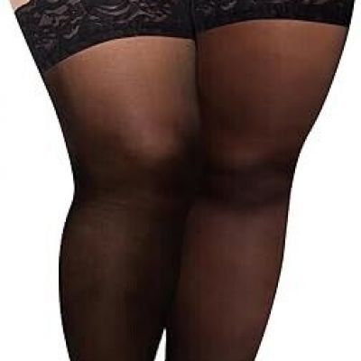 Women's Plus Size Sheer Thigh High Pantyhose, Hosiery, Nylons, Stockings with...