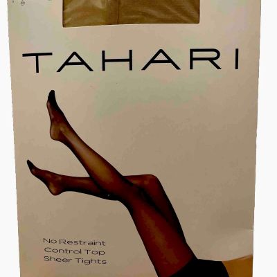 Tahari Small Nude No Restraint Control Top Sheer Tights