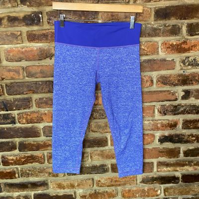 Lululemon Athletica Heathered Pigment Blue Wunder Under Crop Leggings Women's 6