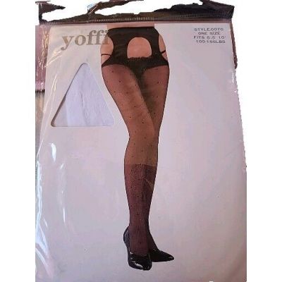 Yoffi One Size Fits All Stockings Style 0076 Color White, 5'5