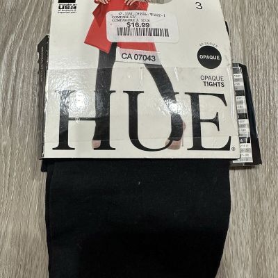 Hue Opaque Tights Black Size 3 New