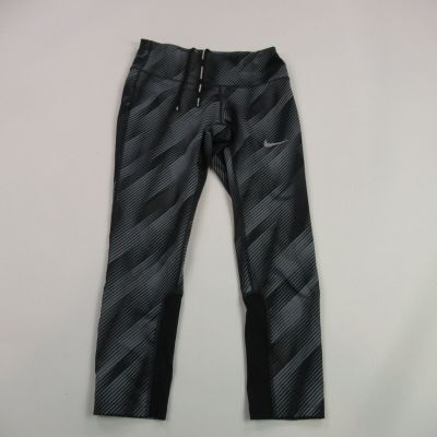 Nike Leggings Womens Extra Small Stretch Lightweight Gray Drawstrings Running