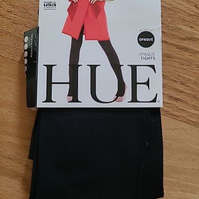 New HUE Women's Opaque Tights 40 Den, Black, Size 2 ( M/L)