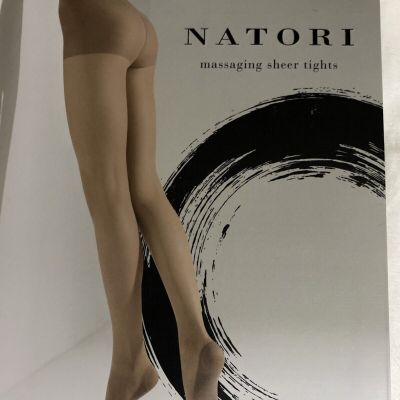 Natori NWT Massaging Sheer Tights/Pantyhose Sz M Nude MSRP $32