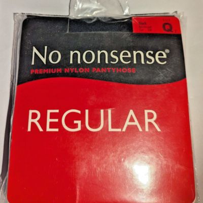 No Nonsense Black Queen Size Pantyhose Regular NIP