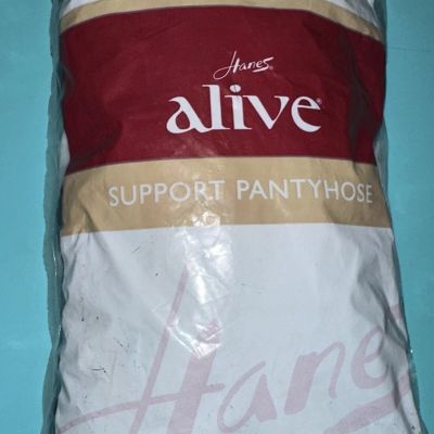 Hanes Alive Support Pantyhose  Full Support Jet 71 Size C 3 Pack