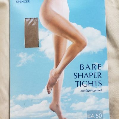 Marks & Spencer Bare Shaper Tights  Natural Tan 7 Denier Tights Stockings Large