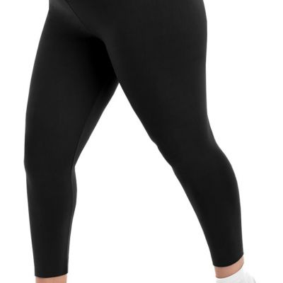 Plus Size Leggings for Women High Waisted Buttery Soft Black XX-Large,